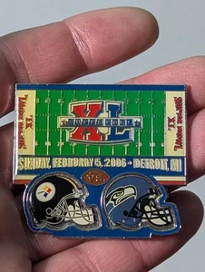 SuperBowl XL 2006 Detroit Mi Steelers Seahawks Pin - Picture 1 of 12