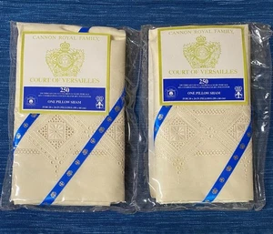 Pair NOS Cannon Royal Family Court of Versailles Pillow Sham 250 count 34B - Picture 1 of 2