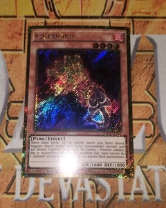 GERMAN Fire Hand PGL3-EN022 Gold Secret Rare 1st Ed NM Yugioh - Picture 1 of 1