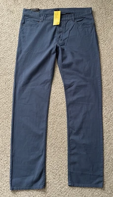 NEW H&M Pants Mens Size 36x34 Long Blue Slim Fit Straight 5-pocket Pants Casual - Image 1 of 4