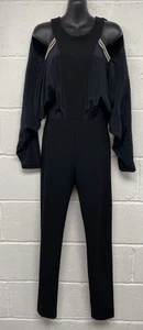 Patrizia Pepe schwarzer schulterfreier Overall mit Fledermaus Größe 14 UVP 290 £ STCK.  - Bild 1 von 14