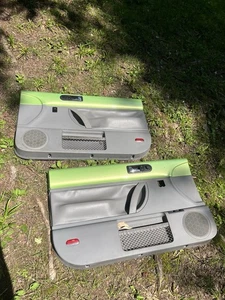 1998-2010 VW OEM Volkswagen Beetle Hardtop Coupe Front Door Panels Grey Green - Picture 1 of 14