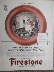 Original 1923 Firestone Steam Welding Tubes Leak Proof Advertisement - Bild 1 von 1