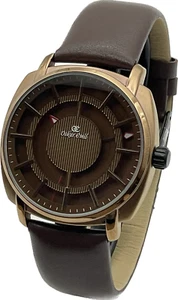 Oskar Emil Classic INDUS Mens Quality Stainless Steel Watch Brown Leather Strap - Picture 1 of 7