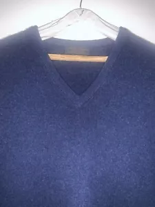 BROOKS BROTHERS 100% Cashmere Blue Sweater Vest Finely Made Great Britain Sz 46 - Picture 1 of 20