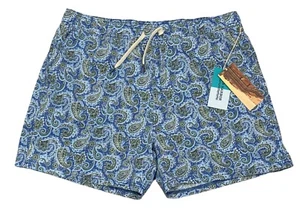 Fair Harbor NEU Herren Größe XXXL Bungalow Badehose 5" Shorts blau Paisley gefüttert - Bild 1 von 4