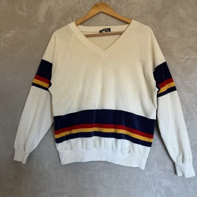 L. Magnin Women’s Sweater Multicolored Stripe Size Medium Preowned Flaws - Image 1 of 4