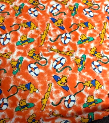Juvenile Winnie the Pooh Faux Spandex Swimsuit Knit Fabric 4 way Stretch 56"x17" - Image 1 of 4