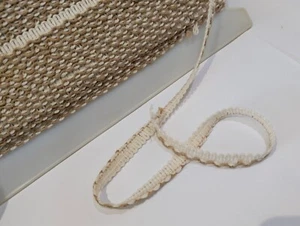 VOLLKARTE 28 Meter Borte Hessen/Sackleinen/Jute beige/creme Zopf 12mm - Bild 1 von 4