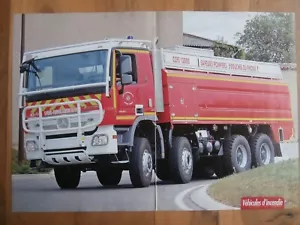 POSTER POMPIER / CCFS MERCEDES ACTROS 4146 GALLIN SP DES BOUCHES DU / 42 x 30 cm - Foto 1 di 1