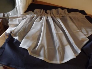 JC PENNEY lisette SHEER ASCOT VALANCE choose sage green or gray 59"W NWOT - Picture 1 of 12