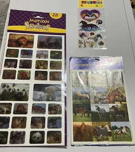 Animal Stickers Assortment Set Of 3 Packages Total Of 84 Stickers Various Types - Picture 1 of 10