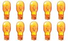 10x 906 Amber Bright Wedge Car Mini Orange Lamp Light bulbs Yellow 12v 906NA Lot
