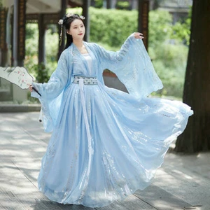 Traditioneller chinesischer Stil Frauen Erwachsene Hanfu Tang Dynastie Fee Kostüm Tanz - Bild 1 von 15
