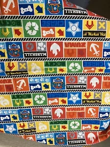Paw Patrol Tire Track Patch Cotton Fabric Remnant Quilt Clothing Craft - Picture 1 of 3