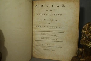 1790 antikes Buch RATSCHLÄGE an den zukünftigen Preisträger: Eine Ode von Peter Pindar - Bild 1 von 4