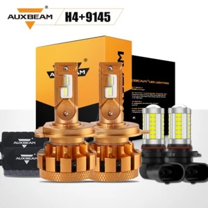 For Toyota Sequoia 2001-2007 AUXBEAM H4 LED Headlight Hi-Lo Beam + H11 Fog Light - Picture 1 of 11