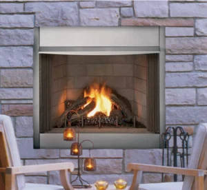 Astria Polaris 36" Outdoor Vent-Free Fireplace White Stacked LP Polaris36ZEP-WS - Picture 1 of 5
