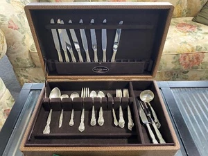 Easterling Sterling Silber 47 Teile + Truhe & Anlauftuch SIEHE VERSANDHINWEIS (CT) - Bild 1 von 24
