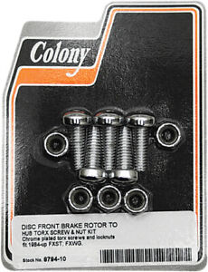 Brake Rotor Front Torx Bolt Kit w/ Nuts Colony 8794-10