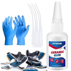30G Ceramic Glue for Pottery, Repair Super Glue Fast Drying Waterproof Clear for - Picture 1 of 7