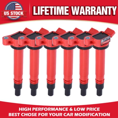 6x Ignition Coils For Toyota Lexus ES350Tundra 90919-02250 673-1309 90919-A2005 - Image 1 of 4