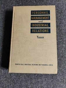 Personnel Management And Industrial Relations Dale Yoder 1947 Prentice-Hall HC - Imagen 1 de 8
