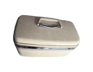 Vintage Samsonite Silhouette Ivory Cosmetic Train Travel Case Two Trays - Picture 1 of 6