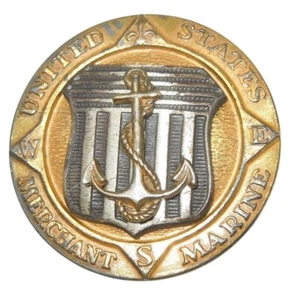 WWII US Merchant Marine USMM A.E. Co. Sterling Insignia Pin CA4 - Picture 1 of 2