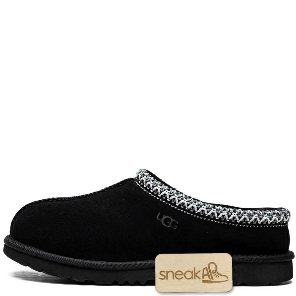 UGG K-Tasman Unisex Kids Slip-On Slipper, Size 4 - Black