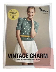 Patons 1318 Vintage Charm Archive Knit Crochet Patterns 40s to 70s - Picture 1 of 19
