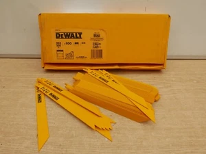 DeWALT DT2353 100 x M2 STEEL METAL CUTTING RECIP SAW BLADES CODE DT2323 S1022BF - Picture 1 of 2