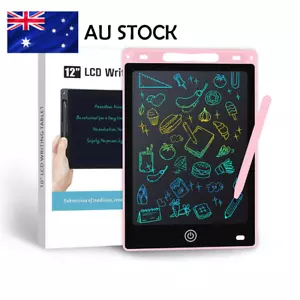 LCD Drawing Writing Tablet Board 12" Colourful Handwriting Pad Kids Gift - Picture 1 of 7