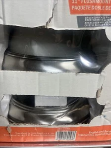 Commercial Electric - 867584 -  11" 1-Light Brushed Nickel Flush Mount - READ - Picture 1 of 7