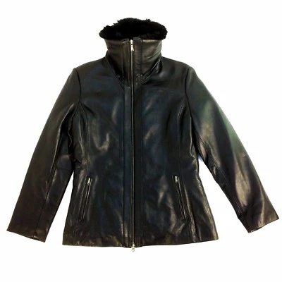 0745RL Black, Excelled Leather, Women's Hip/Short Leather Jacket - Image 1 of 4