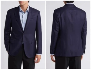 Emporio Armani Men's G Line Blue Textured Sports Coat Jacket Size 58 EU/ 48 US - Picture 1 of 7