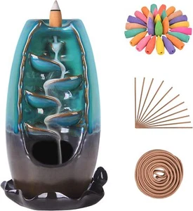 SOLEJAZZ Backflow Incense Burner 5-in-1 Waterfall - Foto 1 di 4