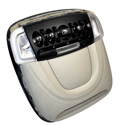 2012- 2021 MINI COOPER COUNTRYMAN ROOF MOUNTED OVERHEAD CONSOLE WHITE 18159710 - Image 1 of 4