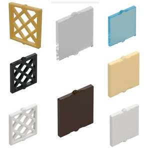 Lego 2x2 Window Panes - Glass - Lattice - for Window 1x2x2 Flat Front - 10 PCS. - Picture 1 of 8