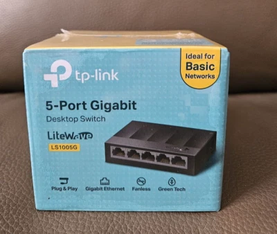TP-Link 5-Port Gigabit Desktop Switch RJ45 port (LS1005G) AU version plug n play - Image 1 of 4