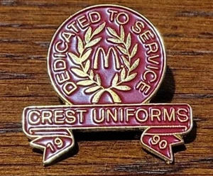 Spilla bavero venditore uniformi McDonald's Crest vintage 1990 dedicata al servizio promo - Foto 1 di 3