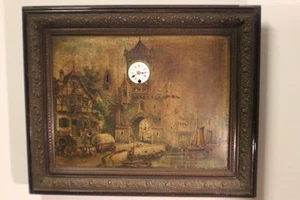 Uhr, Wanduhr Bilderuhr Rahmen Musikwerk Spieluhr 67x55 cm Gründerzeit *2632 - Bild 1 von 12