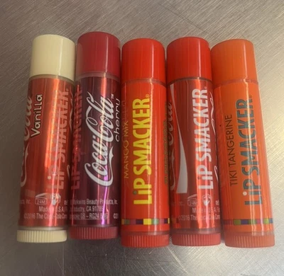 Lip Smacker Various Flavor Mix 5 Tubes - NEW - Image 1 of 4