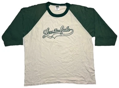 VTG 90s Y2K Less Than Jake Baseball 3/4 Raglan Shirt Cinder Block XL Ska Punk - Image 1 of 4