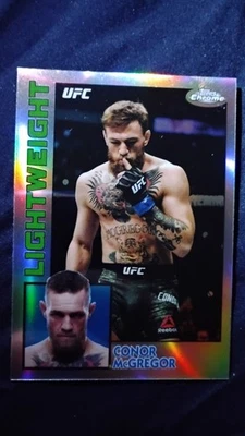 Topps Chrome UFC Conor McGregor 2019 retroceso refractor paralelo Foto 1 de 4