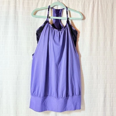 Camiseta sin mangas Lululemon para mujer sin límites invierno orquídea púrpura talla 4 sujetador combo Foto 1 de 4