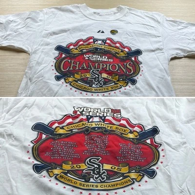 Camiseta De Colección Chicago White Sox Campeones Serie Mundial 2005 Y2K Grande Foto 1 de 4