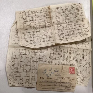 Carta correspondencia y sobre de la Primera Guerra Mundial ambulancia estadounidense París Francia - Imagen 1 de 12