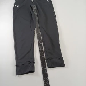 Under Armour Track Pants Boys Size YMD Black Loose Fit Drawstring Elastic Waist - Picture 1 of 4