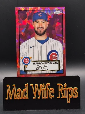 2021 Topps Chrome Platinum Anniversary Brandon Workman #449 Red Atomic /100 - Image 1 of 4